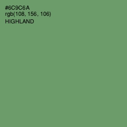 #6C9C6A - Highland Color Image