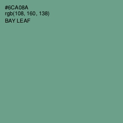 #6CA08A - Bay Leaf Color Image