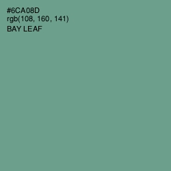 #6CA08D - Bay Leaf Color Image