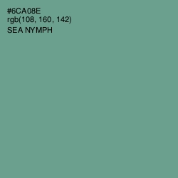 #6CA08E - Sea Nymph Color Image