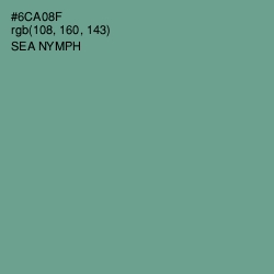 #6CA08F - Sea Nymph Color Image