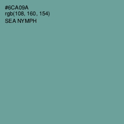 #6CA09A - Sea Nymph Color Image