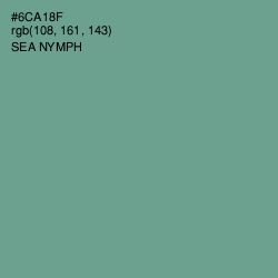 #6CA18F - Sea Nymph Color Image