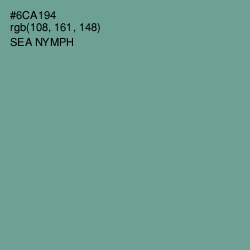 #6CA194 - Sea Nymph Color Image