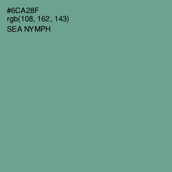 #6CA28F - Sea Nymph Color Image