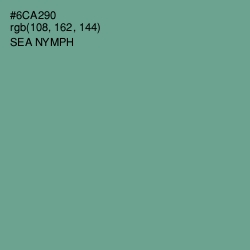 #6CA290 - Sea Nymph Color Image