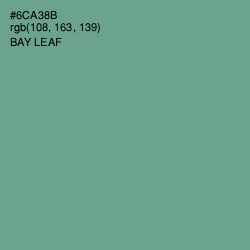 #6CA38B - Bay Leaf Color Image