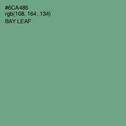 #6CA486 - Bay Leaf Color Image