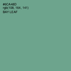 #6CA48D - Bay Leaf Color Image