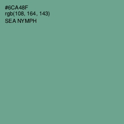 #6CA48F - Sea Nymph Color Image