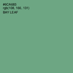 #6CA683 - Bay Leaf Color Image