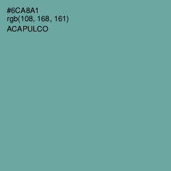 #6CA8A1 - Acapulco Color Image