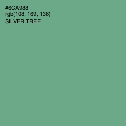 #6CA988 - Silver Tree Color Image
