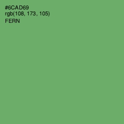 #6CAD69 - Fern Color Image