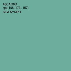 #6CAD9D - Sea Nymph Color Image