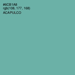 #6CB1A8 - Acapulco Color Image