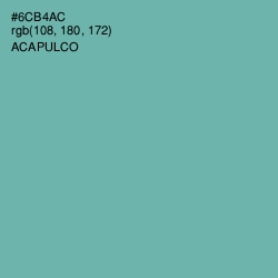 #6CB4AC - Acapulco Color Image