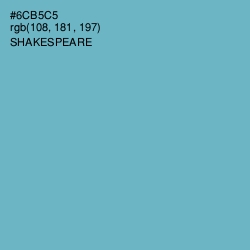 #6CB5C5 - Shakespeare Color Image