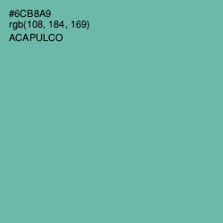 #6CB8A9 - Acapulco Color Image