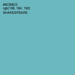 #6CB8C0 - Shakespeare Color Image