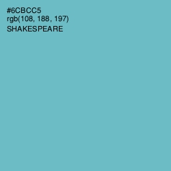 #6CBCC5 - Shakespeare Color Image
