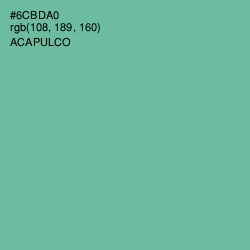 #6CBDA0 - Acapulco Color Image