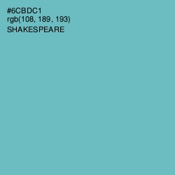 #6CBDC1 - Shakespeare Color Image