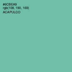 #6CBEA9 - Acapulco Color Image