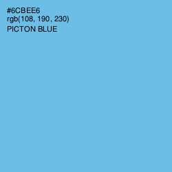 #6CBEE6 - Picton Blue Color Image