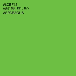 #6CBF43 - Asparagus Color Image