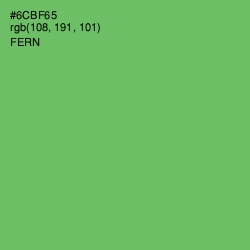 #6CBF65 - Fern Color Image