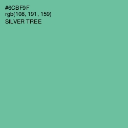 #6CBF9F - Silver Tree Color Image