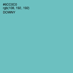 #6CC0C0 - Downy Color Image