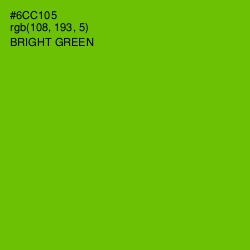 #6CC105 - Bright Green Color Image