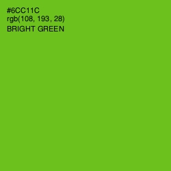 #6CC11C - Bright Green Color Image