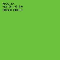 #6CC13A - Bright Green Color Image