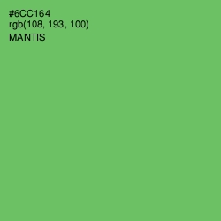 #6CC164 - Mantis Color Image