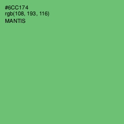 #6CC174 - Mantis Color Image