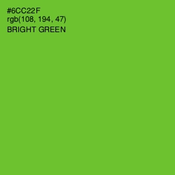 #6CC22F - Bright Green Color Image