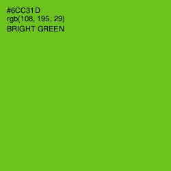 #6CC31D - Bright Green Color Image