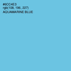 #6CC4E3 - Aquamarine Blue Color Image