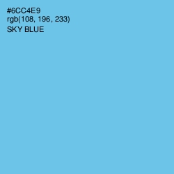 #6CC4E9 - Sky Blue Color Image