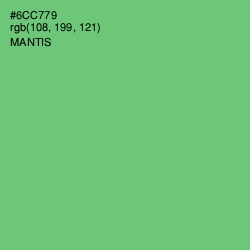 #6CC779 - Mantis Color Image