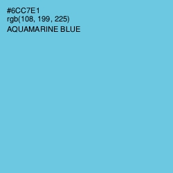 #6CC7E1 - Aquamarine Blue Color Image