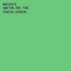 #6CC87E - Pastel Green Color Image