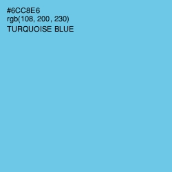 #6CC8E6 - Turquoise Blue Color Image