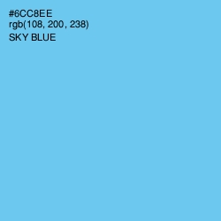 #6CC8EE - Sky Blue Color Image