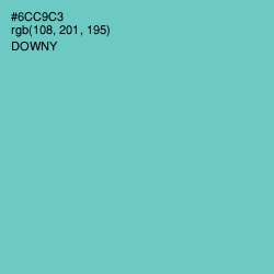 #6CC9C3 - Downy Color Image