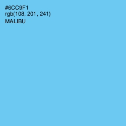 #6CC9F1 - Malibu Color Image