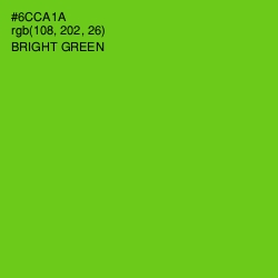 #6CCA1A - Bright Green Color Image